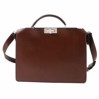 フェンディ(FENDI)の極美品◎FENDI フェンディ 7VA529 ピーカブー アイシーユー ミディアム 2WAY ハンドバッグ／ショルダーバッグ ブラウン 袋付き メンズ m01-st30306-0022(ショルダーバッグ)