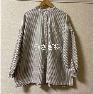 サンバレー(SUNVALLEY)の【美品】SUNVALLEYストライプブラウス(シャツ/ブラウス(長袖/七分))