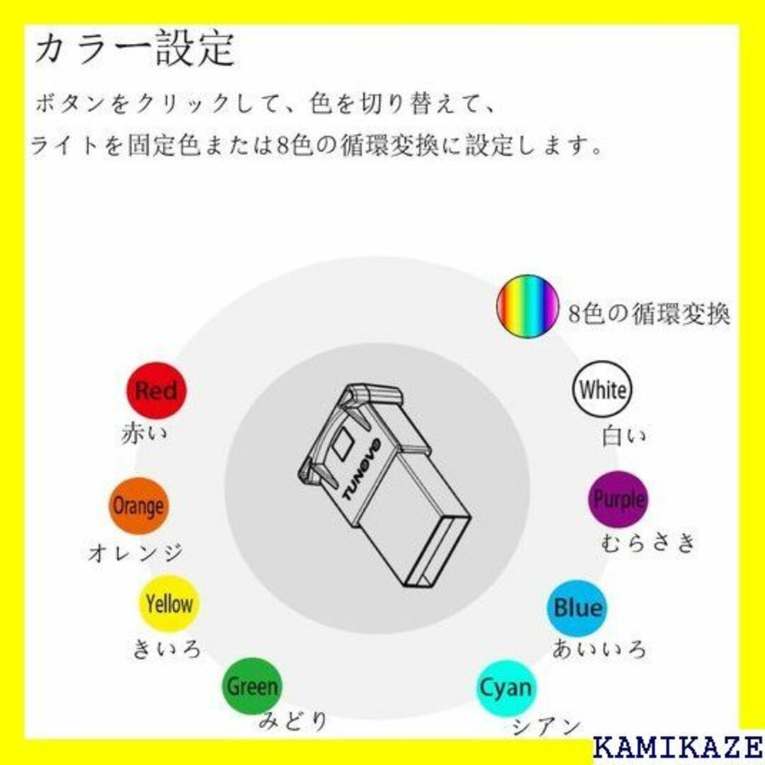 ☆送料無料 Lcyam 2個 自動車内装ミニUSB雰囲気ラ B 高輝度版 413 自動車/バイクの自動車/バイク その他(その他)の商品写真