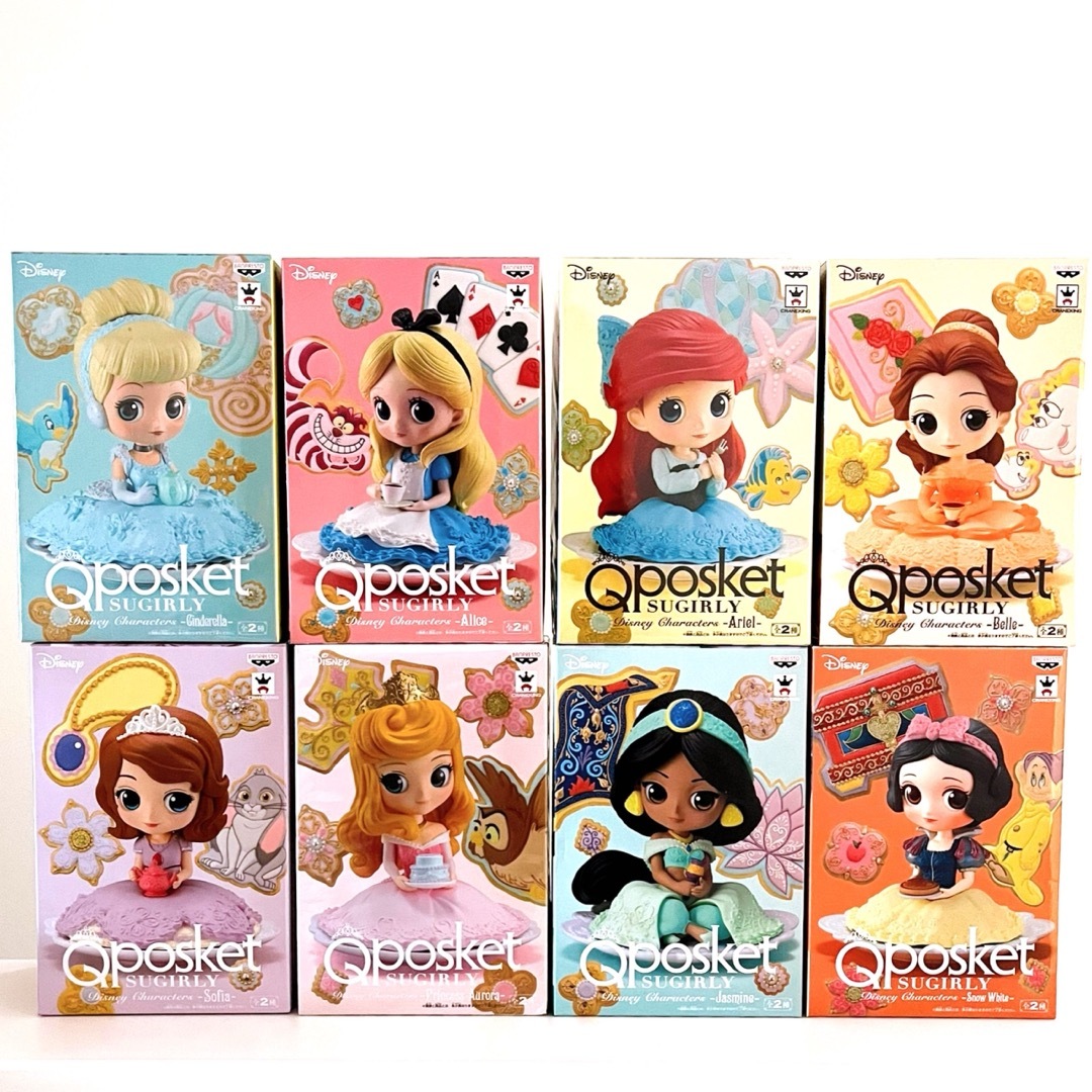 Disney(ディズニー)のQposket SUGIRLY ディズニー プリンセス レアカラーコンプセット エンタメ/ホビーのおもちゃ/ぬいぐるみ(キャラクターグッズ)の商品写真