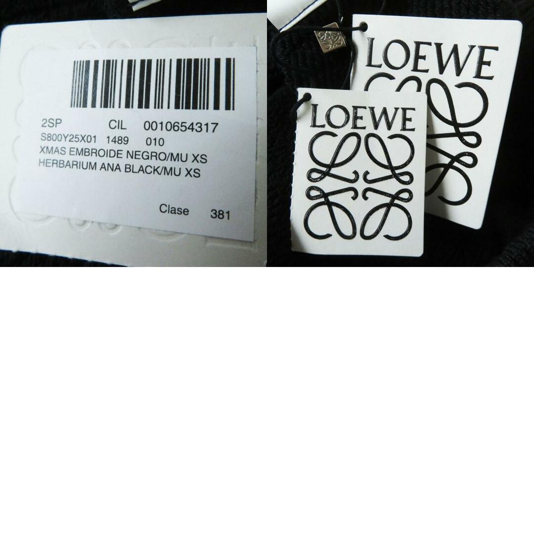 LOEWE(ロエベ)の未使用品◎正規品 LOEWE ロエベ S800Y25X01 ハーバリウム アナグラム フーディー パーカー レディース ブラック×マルチ XS タグ付き レディースのトップス(パーカー)の商品写真