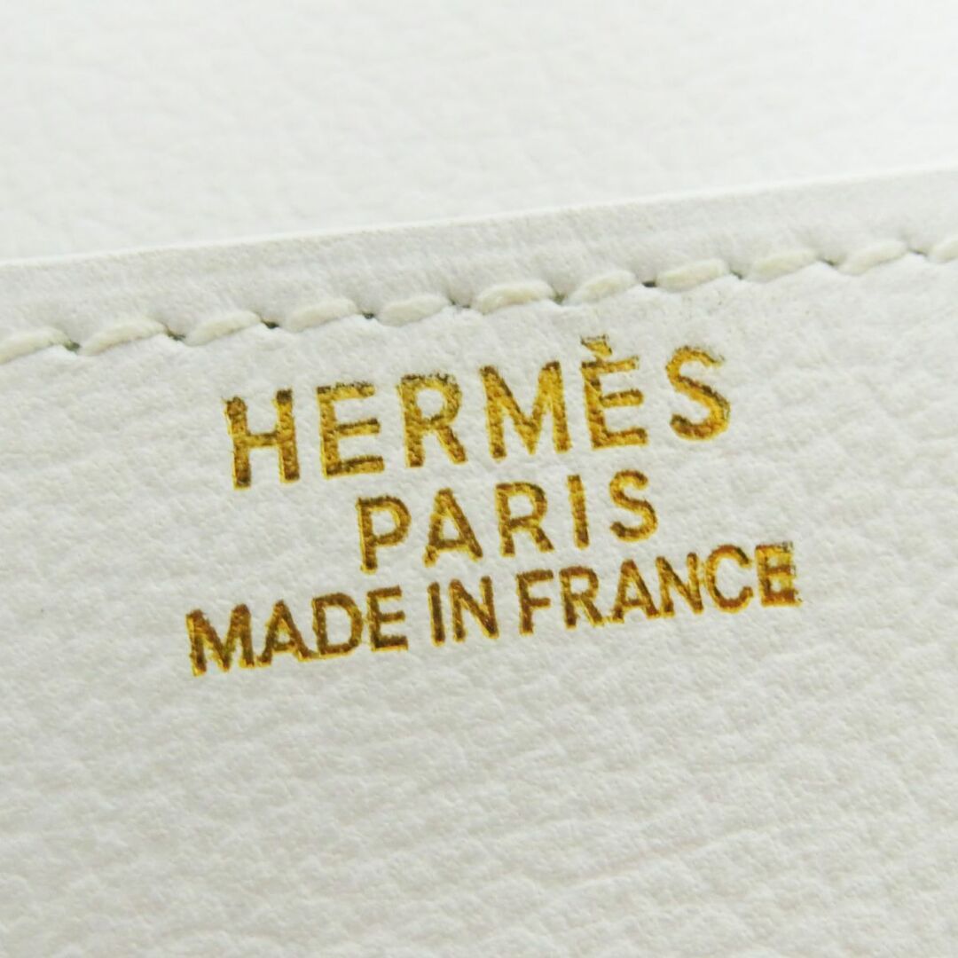 Hermes(エルメス)の極美品◎フランス製 HERMES エルメス ポシェット リオ レザー クラッチバッグ ホワイト×ゴールド金具 □C刻印 レディース 箱・保管袋付き レディースのバッグ(クラッチバッグ)の商品写真