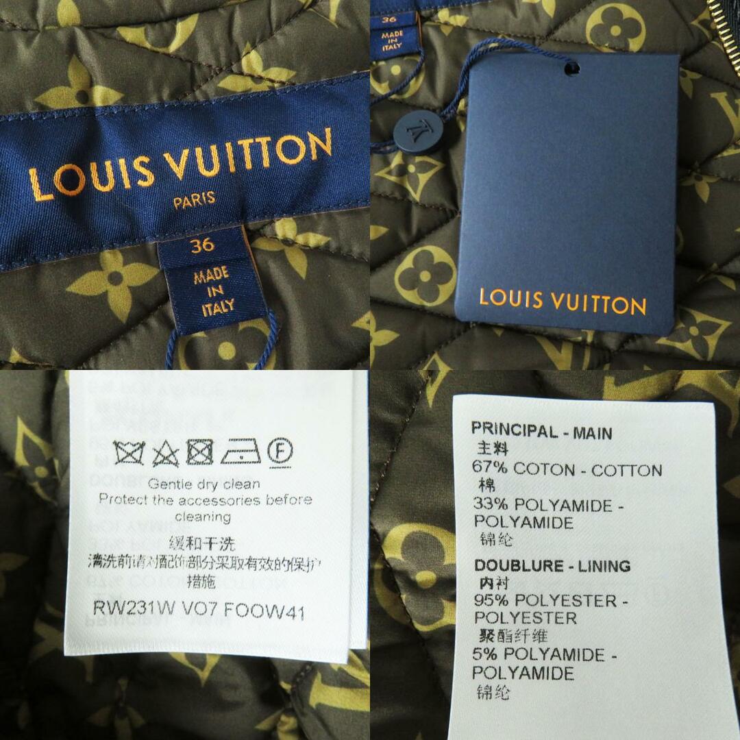 LOUIS VUITTON(ルイヴィトン)の未使用◎正規品 23年 LOUIS VUITTON ルイヴィトン 1AAWP7 モノグラム フィーデッドパーカー／ブルゾン 黒 36 ハンガー・ガーメント・タグ付 レディースのジャケット/アウター(ブルゾン)の商品写真