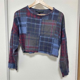 トップショップ(TOPSHOP)の【TOP SHOP】クロップド カットソー EUR38(カットソー(長袖/七分))