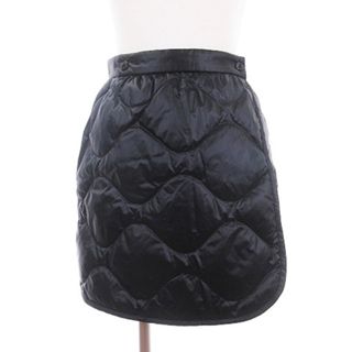 モンクレール(MONCLER)のモンクレール 23AW ミニスカート ダウン ラップ キルティング 黒 38(ミニスカート)