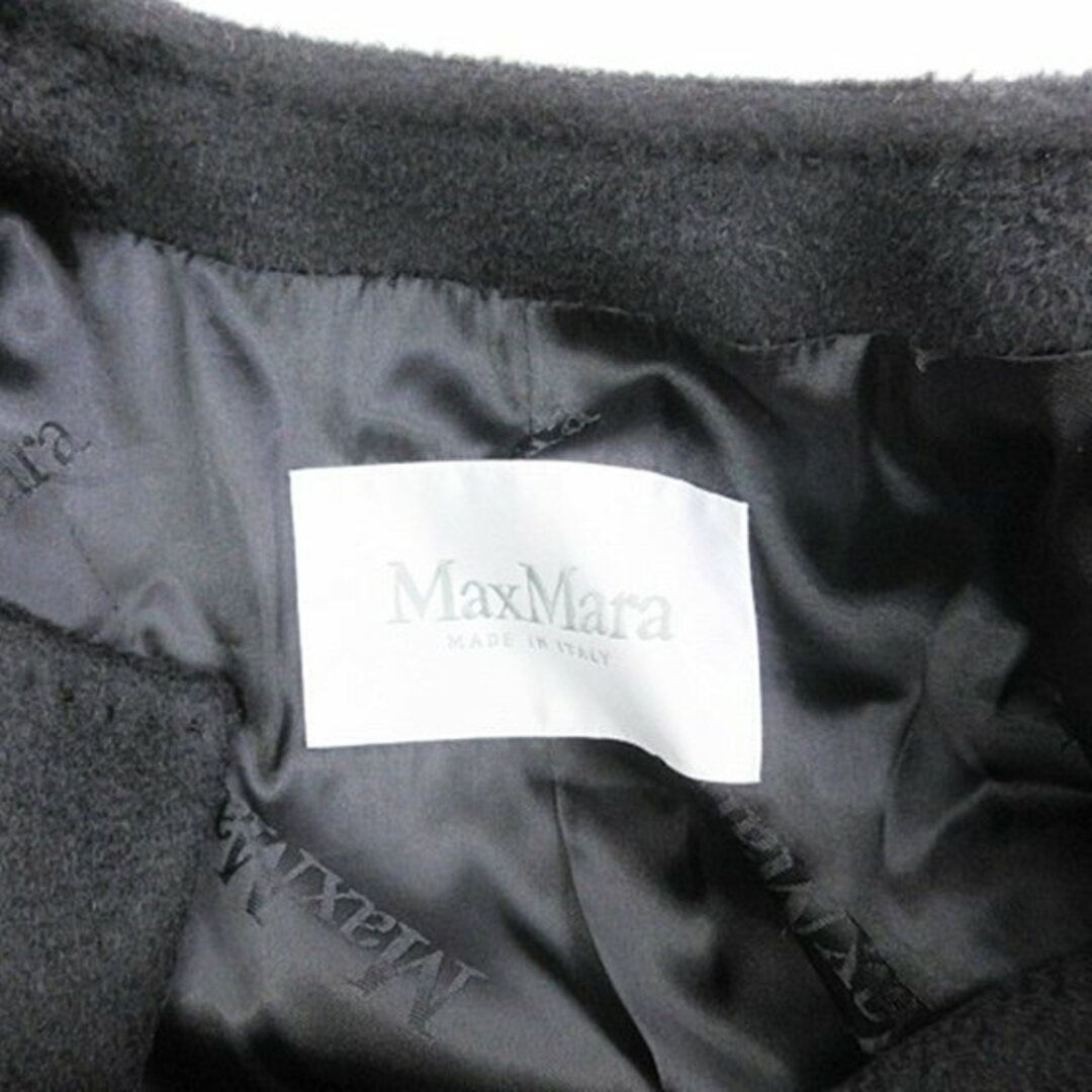 Max Mara(マックスマーラ)のマックスマーラ 白タグ ノーカラージャケット 切替 キャメル 黒 38 ■SM1 レディースのジャケット/アウター(その他)の商品写真