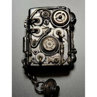 新品未使用　ジッポ　アーマー　スチームパンク　燻し加工　ドクロ　zippo ar(タバコグッズ)