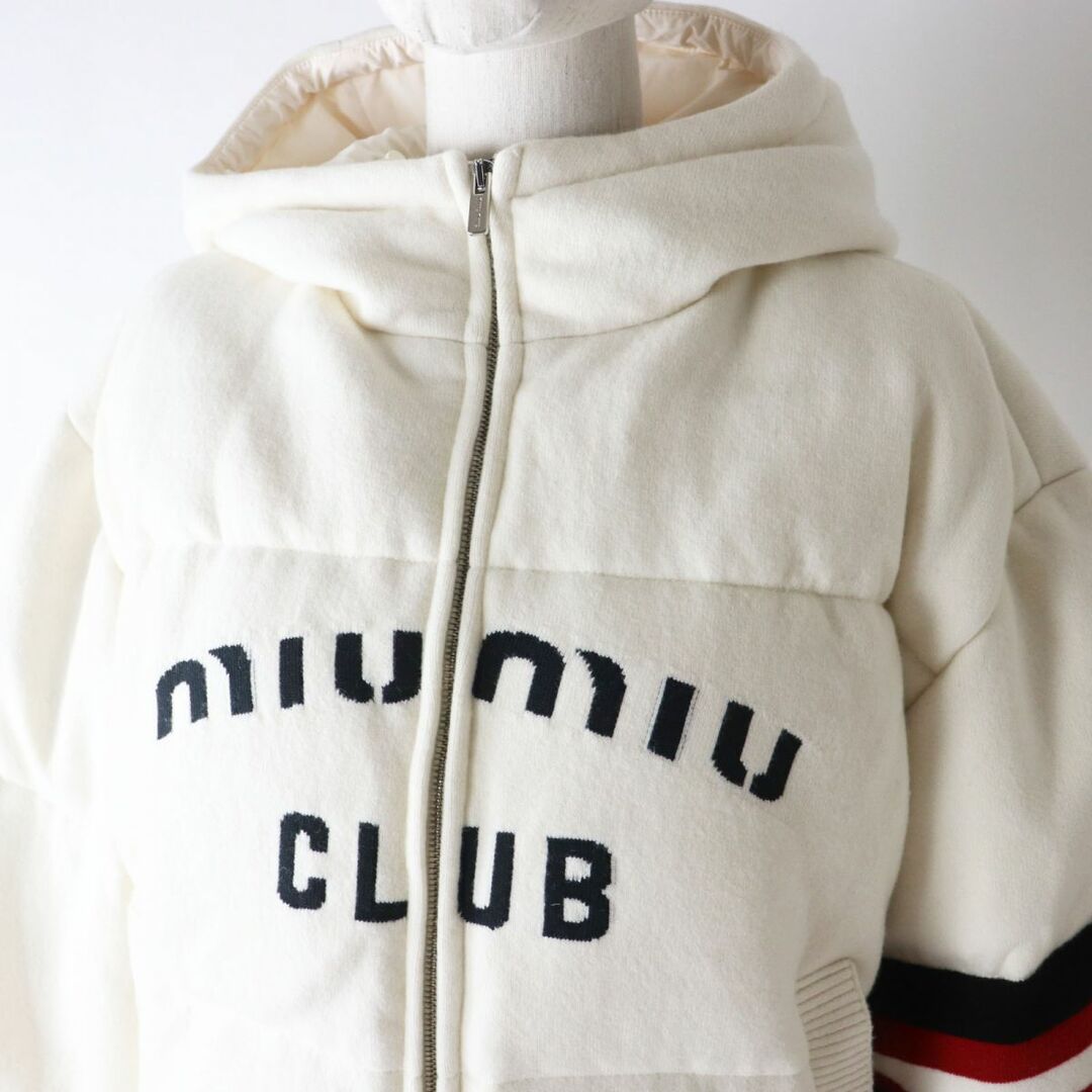 miumiu(ミュウミュウ)の極美品◎正規品 22AW MIUMIU ミュウミュウ ML836 レディース クロップド カシミヤ ダウンジャケット 38 ホワイト 定価484000円 レディースのジャケット/アウター(ダウンジャケット)の商品写真