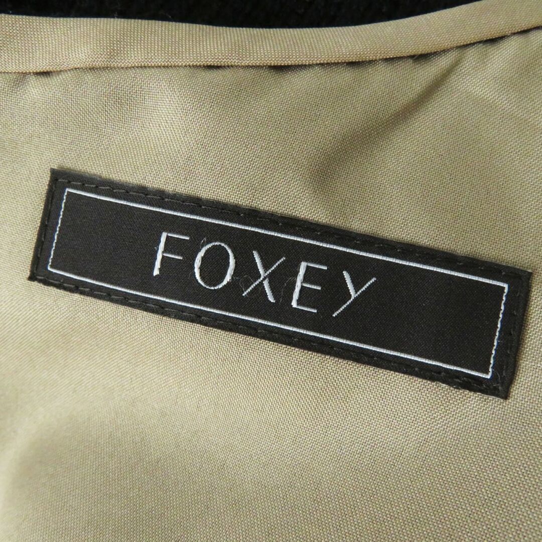 FOXEY(フォクシー)の極美品◎正規品 日本製 FOXEY フォクシー 38118 レディース ドレス ブラックミモザ ノースリーブ フレア ワンピース ブラックブラック 38 レディースのワンピース(ロングワンピース/マキシワンピース)の商品写真