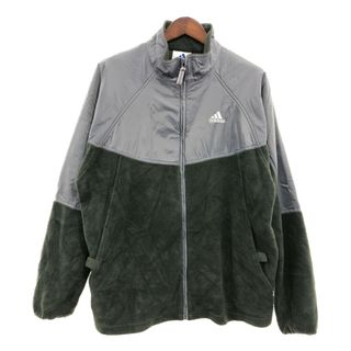 アディダス(adidas)の90年代 adidas アディダス ナイロン フリースジャケット アウター スポーツ グリーン (メンズ XL) 中古 古着 P8702(その他)