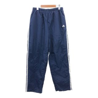 アディダス(adidas)のadidas アディダス ナイロン トラックパンツ ボトムス スポーツ ネイビー (メンズ L) 中古 古着 P8713(その他)