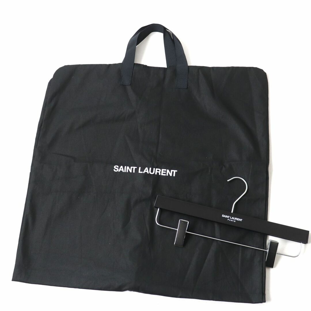 Saint Laurent(サンローラン)の未使用品◎正規品 SAINT LAURENT PARIS サンローラン パリ 492055 ラインストーン装飾 カットオフ アシンメトリー タイトスカート 黒 38 レディースのスカート(その他)の商品写真