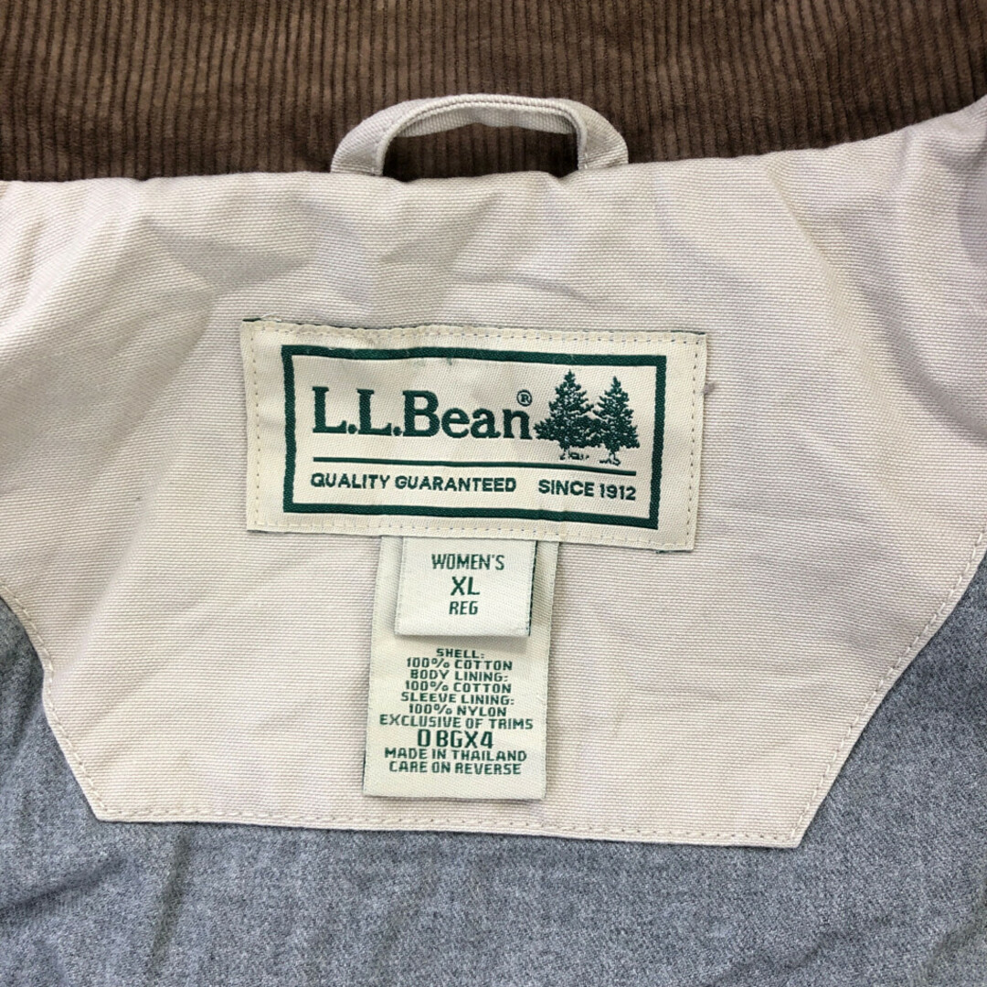 L.L.Bean(エルエルビーン)の90年代 L.L.Bean エルエルビーン ハンティングジャケット アウター アウトドア ベージュ (レディース XL) 中古 古着 P8749 レディースのジャケット/アウター(その他)の商品写真