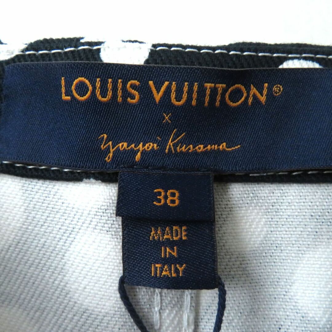 LOUIS VUITTON(ルイヴィトン)の未使用◎正規 23年 新作 ルイヴィトン 草間彌生 1AB713 LV×YK インフィニティドット ミニスカート 紺 38 ハンガー・タグ付き 定価279400円 レディースのスカート(ミニスカート)の商品写真