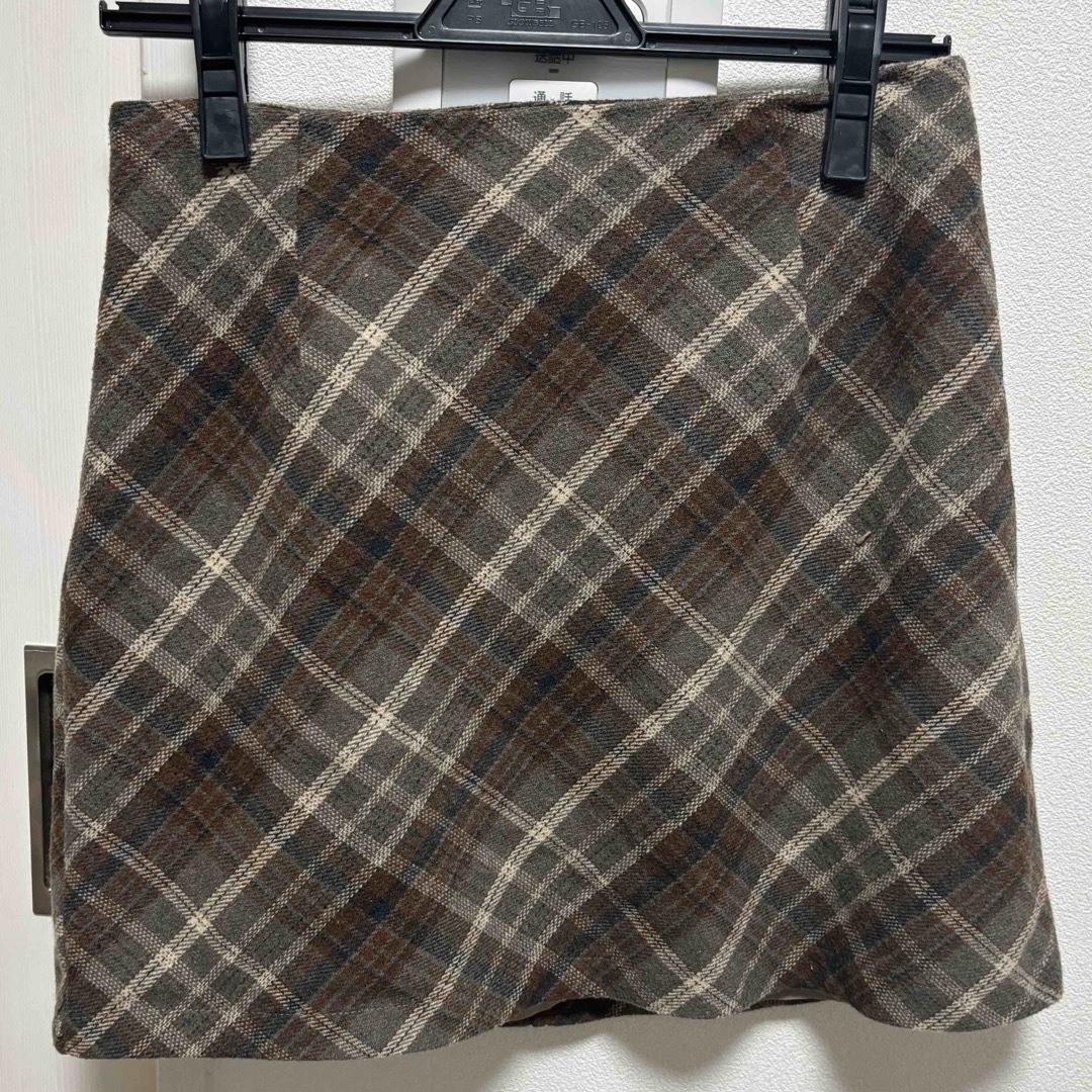 ♡ブラウンチェック柄スカート♡春 レディースのスカート(ミニスカート)の商品写真