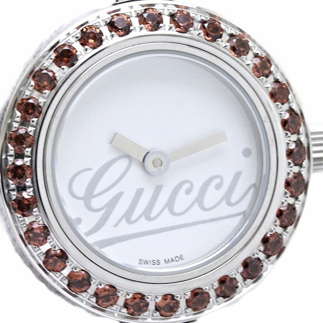 Gucci - GUCCI グッチ バングルウォッチ YA105534 105【電池交換済