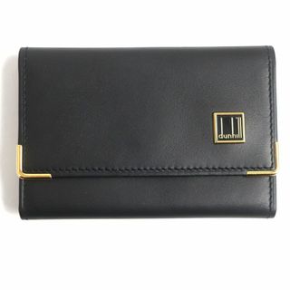 ダンヒル(Dunhill)の極美品▼dunhill ダンヒル amilet アミエット ゴールド金具 6連 レザーキーケース ブラック スペイン製 メンズ 箱・保存袋付き(キーケース)