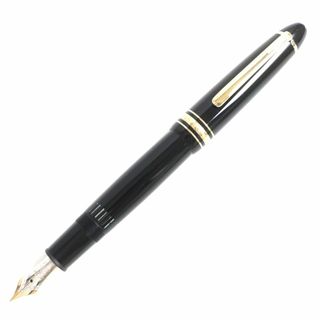 モンブラン(MONTBLANC)の美品▼MONTBLANC モンブラン マイスターシュテュック No.146 ホワイトスター ペン先14K 万年筆 ブラック×ゴールド Mニブ ドイツ製(ペン/マーカー)