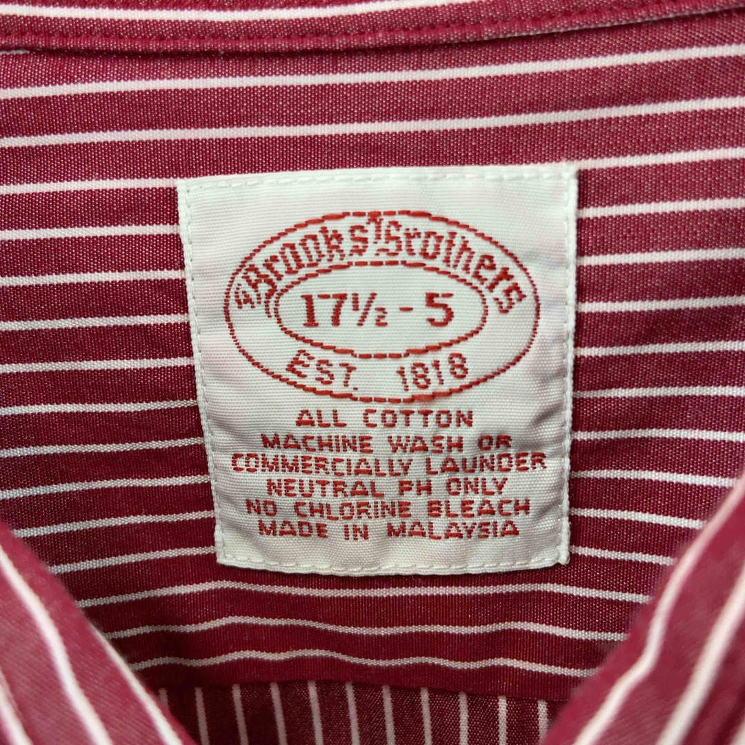 Brooks Brothers(ブルックスブラザース)のBROOKS BROTHERS ブルックスブラザーズ メンズ  シャツ レッド ストライプ 綿 メンズのトップス(シャツ)の商品写真