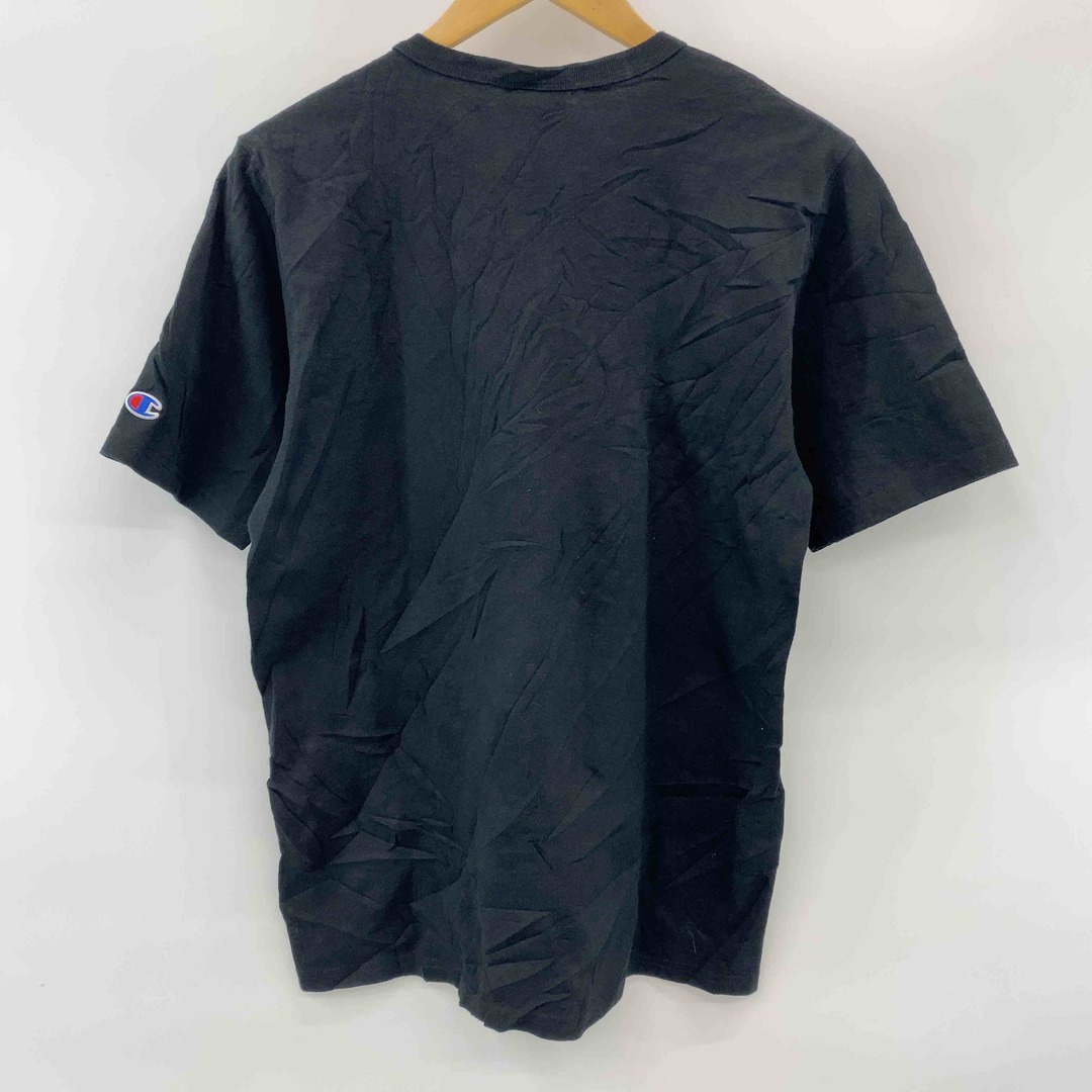 Champion(チャンピオン)のChampion メンズ チャンピオン  ロゴプリント ベロア Tシャツ 半袖 黒 メンズのトップス(Tシャツ/カットソー(半袖/袖なし))の商品写真