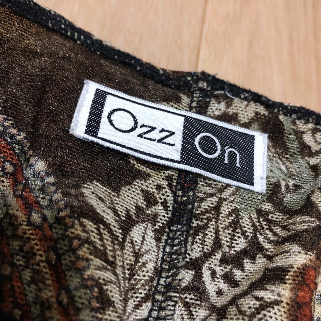 OZZON(オッズオン)の完売商品　ozzon ペーズリーシアーフリルカットソー レディースのトップス(カットソー(長袖/七分))の商品写真