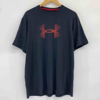 アンダーアーマー(UNDER ARMOUR)のUNDER ARMOUR アンダーアーマー メンズ  Tシャツ 半袖 ブラック ロゴプリント(ニット/セーター)