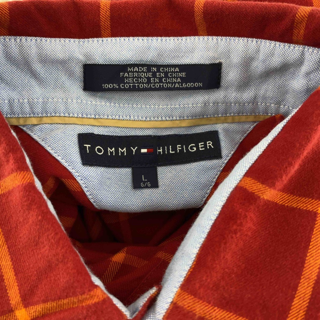 TOMMY HILFIGER(トミーヒルフィガー)のTOMMY HILFIGER メンズ トミーヒルフィガー チェック シャツ ボタンダウン　赤 メンズのトップス(シャツ)の商品写真