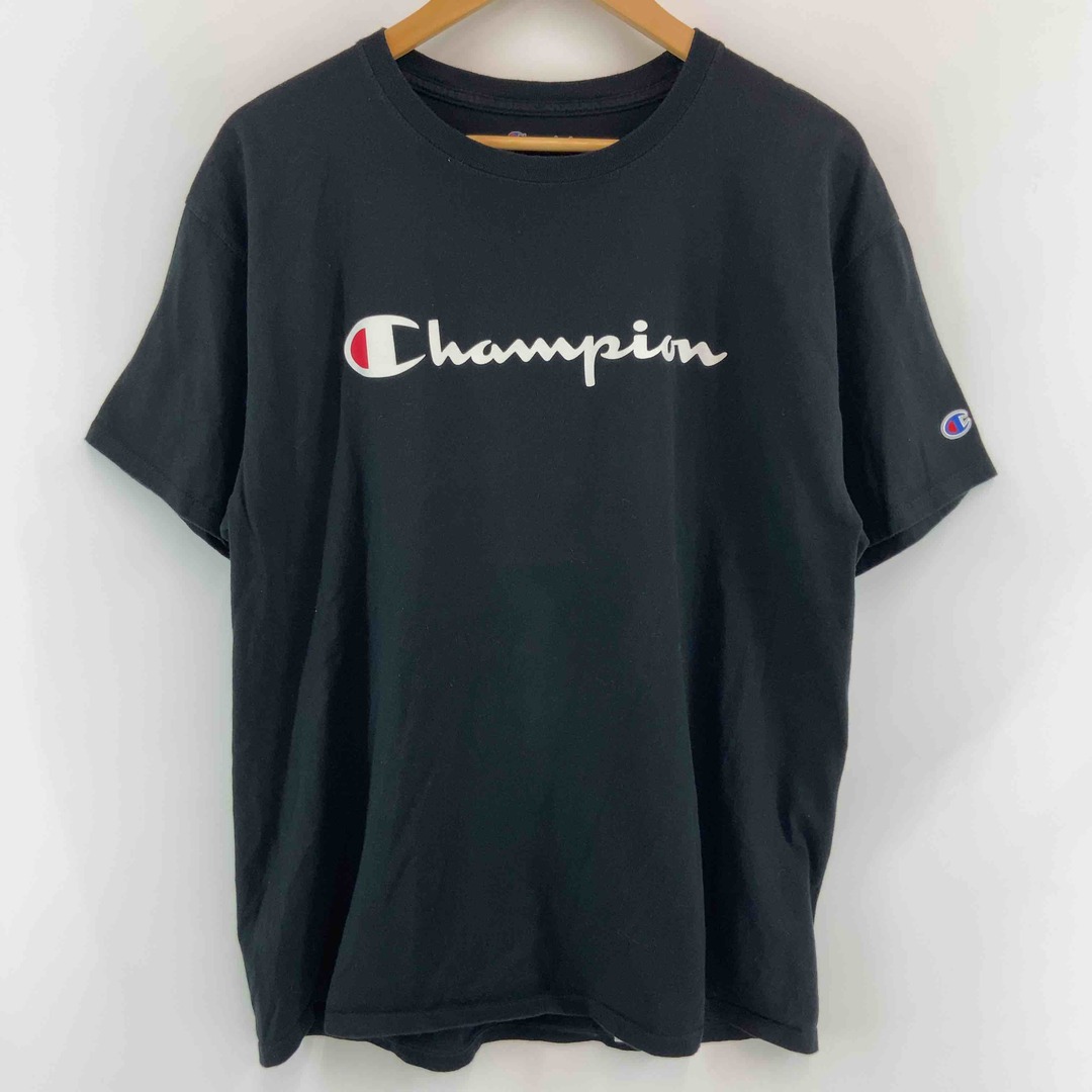 Champion(チャンピオン)のChampion メンズ チャンピオン プリント Tシャツ 半袖 黒 メンズのトップス(Tシャツ/カットソー(半袖/袖なし))の商品写真