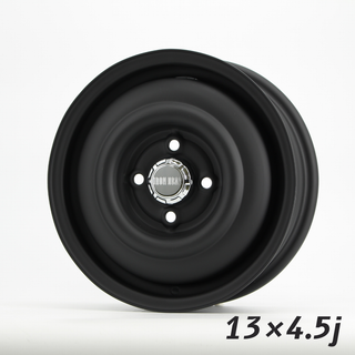 新品未使用 OLDMOON 13×4.5J 4H/100 +42 軽自動車 黒(ホイール)