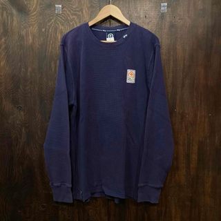 エルアールジー(LRG)のUSA古着 Lrg 長袖 ワッフル地カットソー ロンT 紺 サーマル ストリート(Tシャツ/カットソー(七分/長袖))