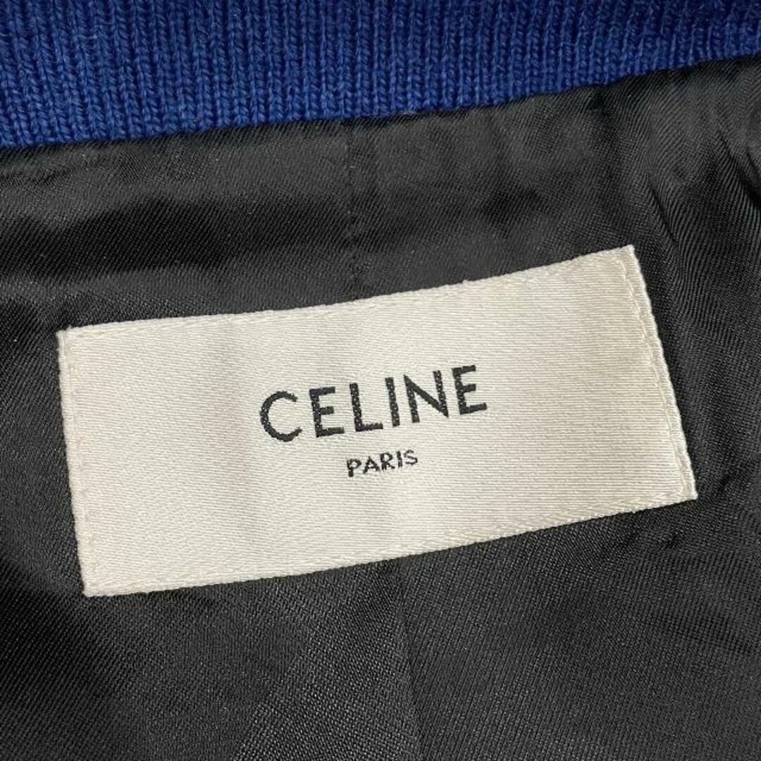 celine(セリーヌ)の超美品 CELINE セリーヌ テディ ジャケット Cロゴ クラシック ブルゾン スタジャン ブルー サイズ48 a2270 メンズのジャケット/アウター(ブルゾン)の商品写真