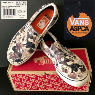 ヴァンズ(VANS)の仔犬総柄 26.5★VANS スリッポン★ASPCA Puppiesコラージュ(スニーカー)