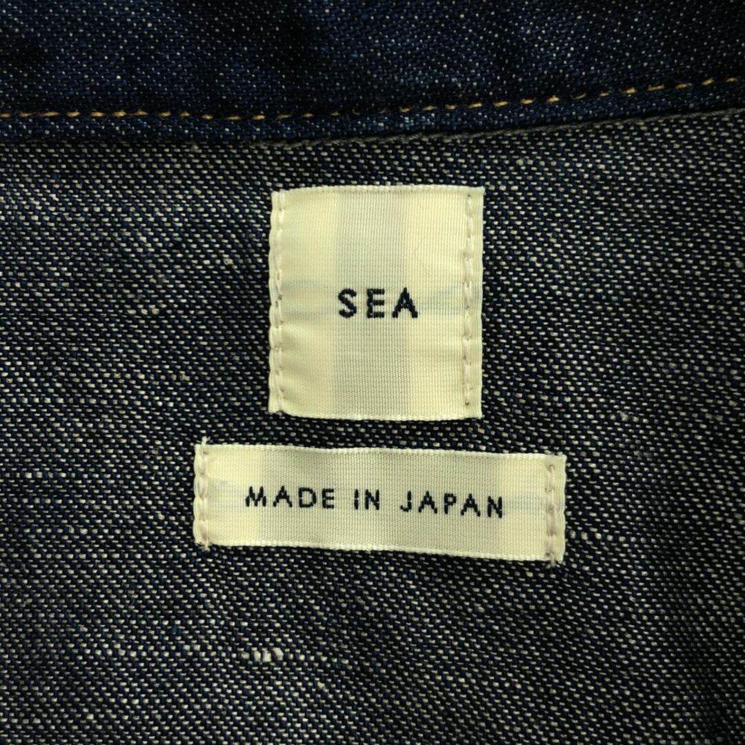 SEA(シー)のシー 日本製 長袖 デニム ウエスタンシャツ ネイビー SEA メンズ 古着 【240226】 メンズのトップス(シャツ)の商品写真