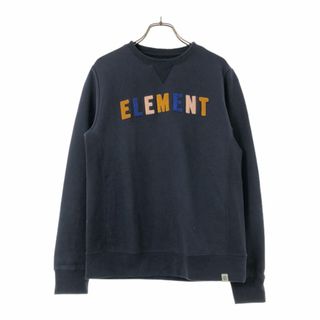 エレメント(ELEMENT)のエレメント ロゴ 長袖 トレーナー 150 ネイビー ELEMENT スウェット キッズ 古着 【240226】(その他)