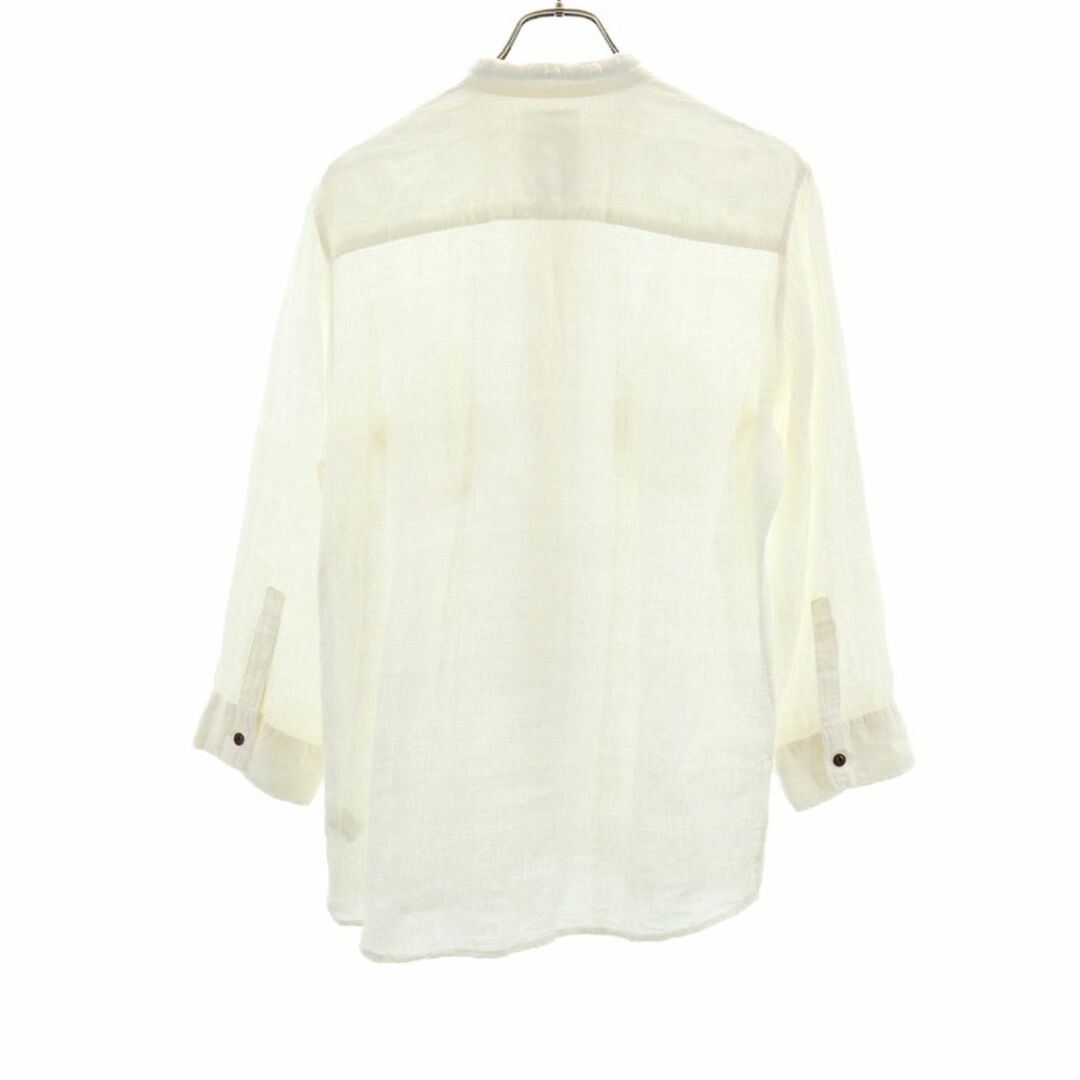 SHAREEF(シャリーフ)のシャリーフ 日本製 リネン 長袖 バンドカラー シャツ 3 ホワイト系 SHAREEF メンズ 古着 【240226】 メンズのトップス(シャツ)の商品写真