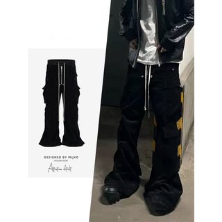 リックオウエンス(Rick Owens)の期間限定値下げ　コーデュロイ　フレアシルエット　カーゴパンツ(ワークパンツ/カーゴパンツ)