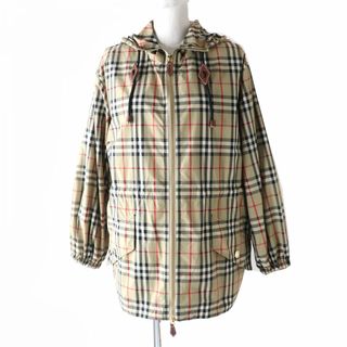 バーバリー(BURBERRY)の極美品△正規品 21SS バーバリー ロンドン イングランド  8042902 ノバチェック柄 フーデッド ジップアップ ジャケット ベージュ系 34(その他)