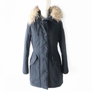 モンクレール(MONCLER)の良品△正規品 18-19AW MONCLER モンクレール MONTICOLE モンティコール レディース ファー・フード付き ロングダウンコート ブラック 黒 2　e12-st30329-748(ダウンコート)