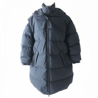 ボッテガヴェネタ(Bottega Veneta)の極美品△正規品 ボッテガヴェネタ 669353 FROSTED POPLIN PUFFER JACKET フロスト ポプリン パファー 2WAY フード付 ダウンコート 黒 M　e11-st30322-438(ダウンコート)