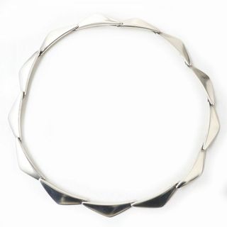 ジョージジェンセン(Georg Jensen)の美品△GEORG JENSEN ジョージジェンセン SV925 PEAK ピーク ネックレス チョーカー 14LINKS シルバー アクセサリー 重量：37.8g オシャレ♪　e12-st30315-922(ネックレス)