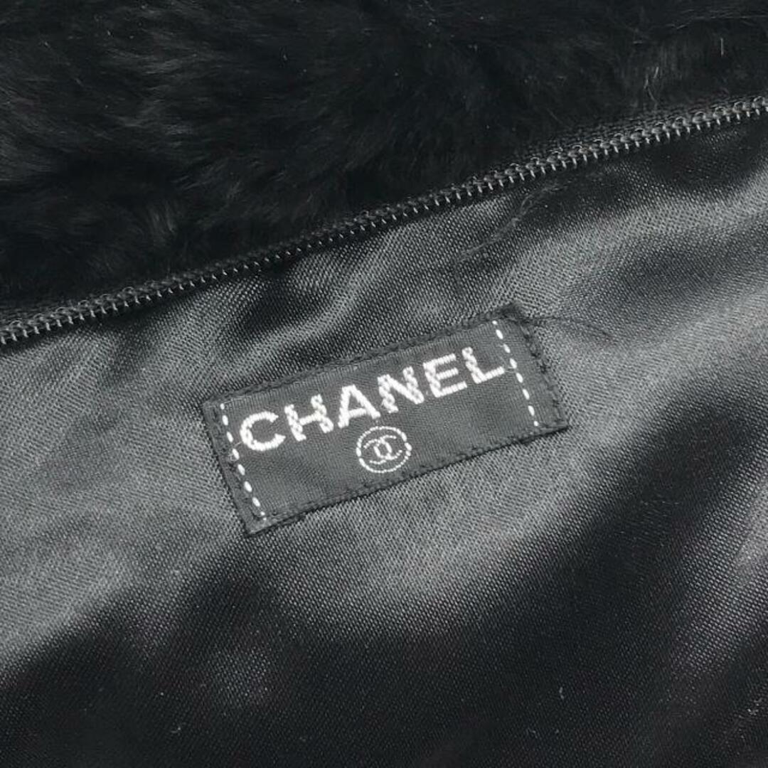 CHANEL(シャネル)の美品 CHANEL シャネル ココマーク ファー アームウォーマー チェーン ショルダー バッグ ブラック a1229 レディースのバッグ(ショルダーバッグ)の商品写真