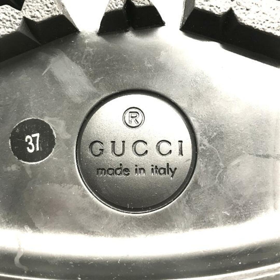 Gucci(グッチ)の美品 GUCCI グッチ インターロッキング ラグソール ローファー ブラック レディース 37 靴 a2199 レディースの靴/シューズ(ローファー/革靴)の商品写真