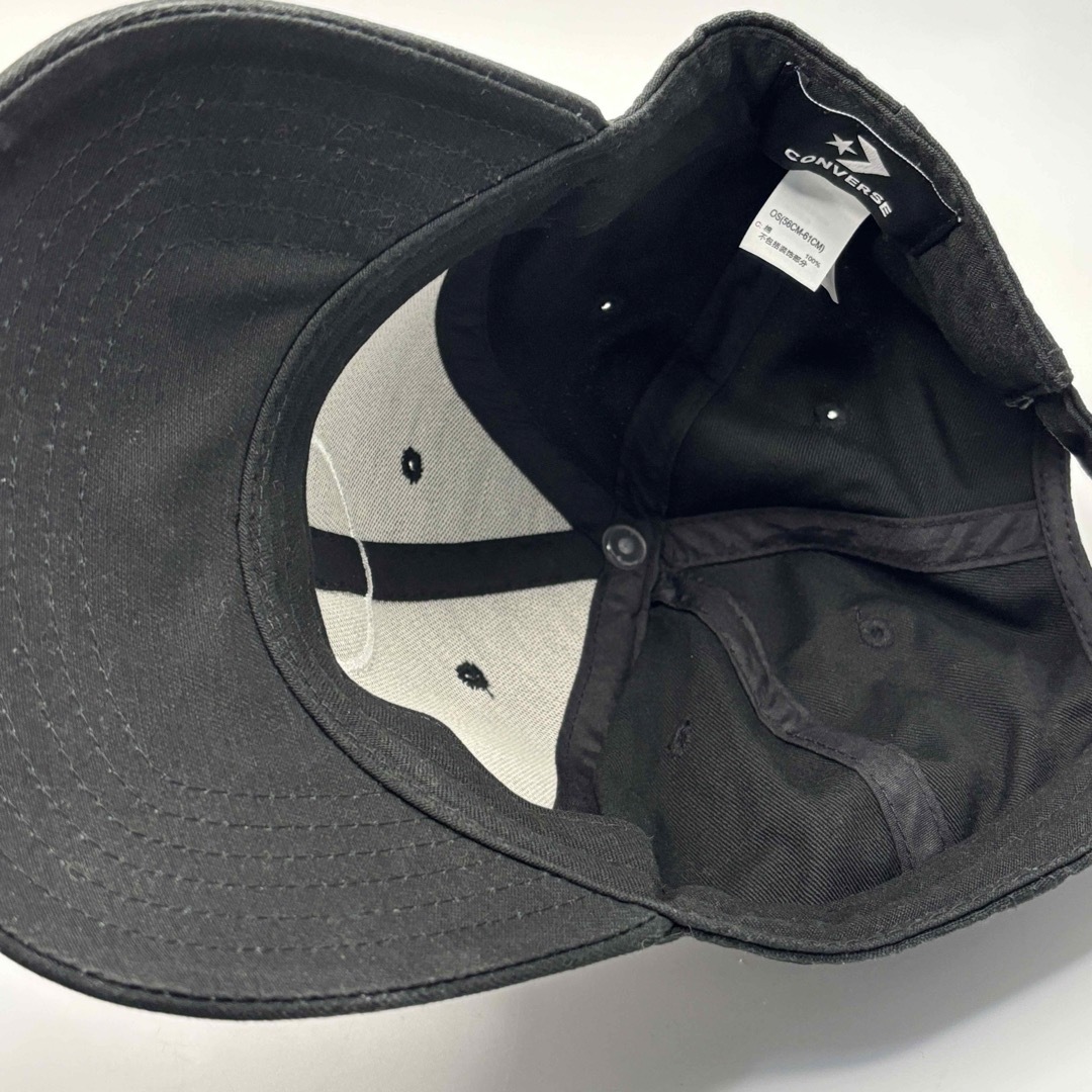 CONVERSE(コンバース)のコンバース　ブラック　黒 キャップ　帽子 サイズ 56-61cm ユニセックス メンズの帽子(キャップ)の商品写真