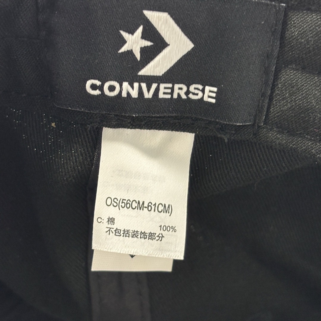 CONVERSE(コンバース)のコンバース　ブラック　黒 キャップ　帽子 サイズ 56-61cm ユニセックス メンズの帽子(キャップ)の商品写真