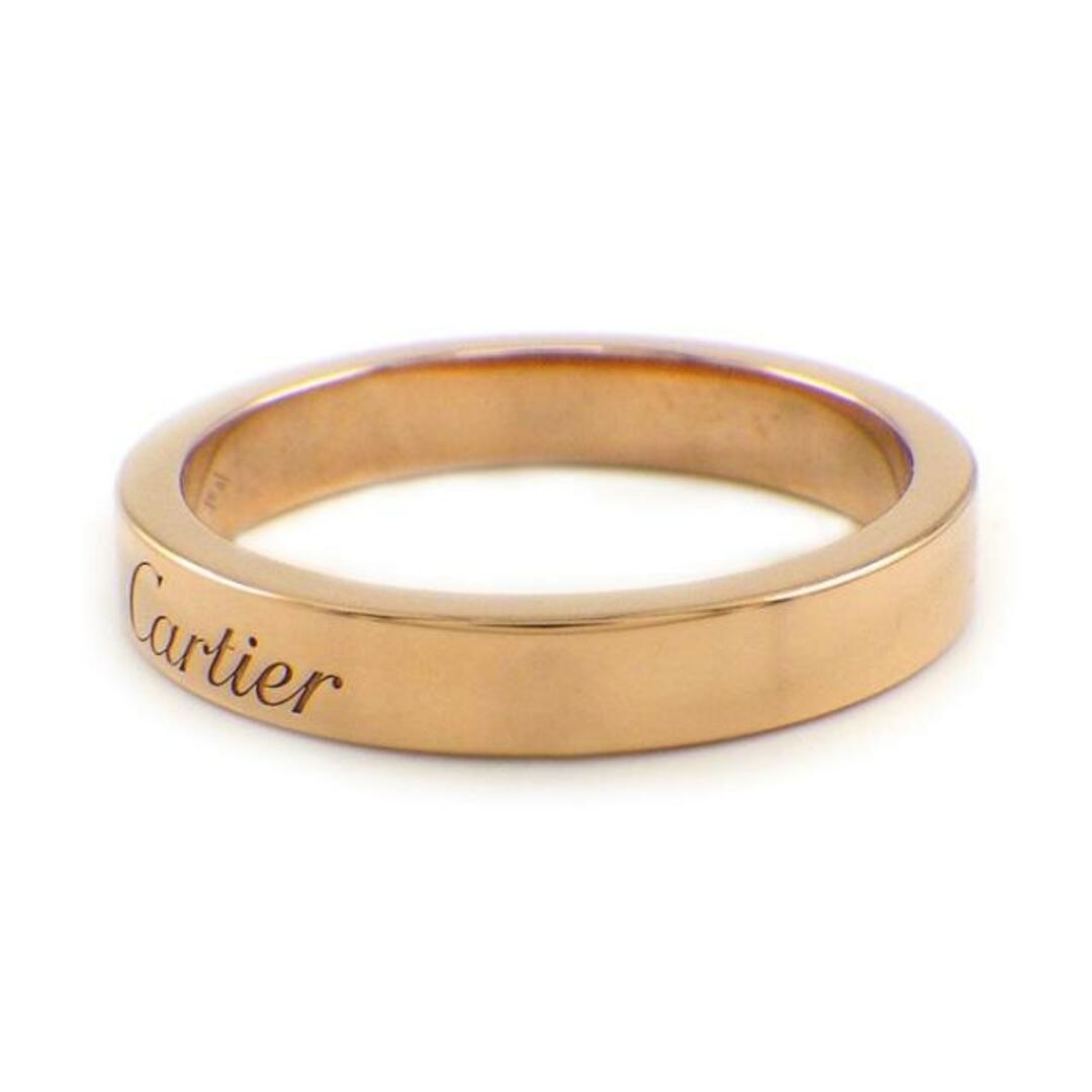 Cartier(カルティエ)のカルティエ Cartier リング ウェディング バンド 3mm B4086449 エングレーブド ロゴ 1ポイント ダイヤモンド K18PG 9号 / 49 【中古】 レディースのアクセサリー(リング(指輪))の商品写真