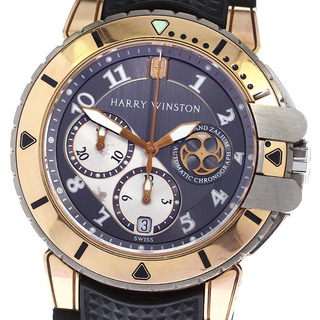 ハリーウィンストン(HARRY WINSTON)のハリーウィンストン HARRY WINSTON 410-MCA44RZC.A オーシャンダイバー K18PG 自動巻き メンズ 箱・保証書付き_797308(腕時計(アナログ))