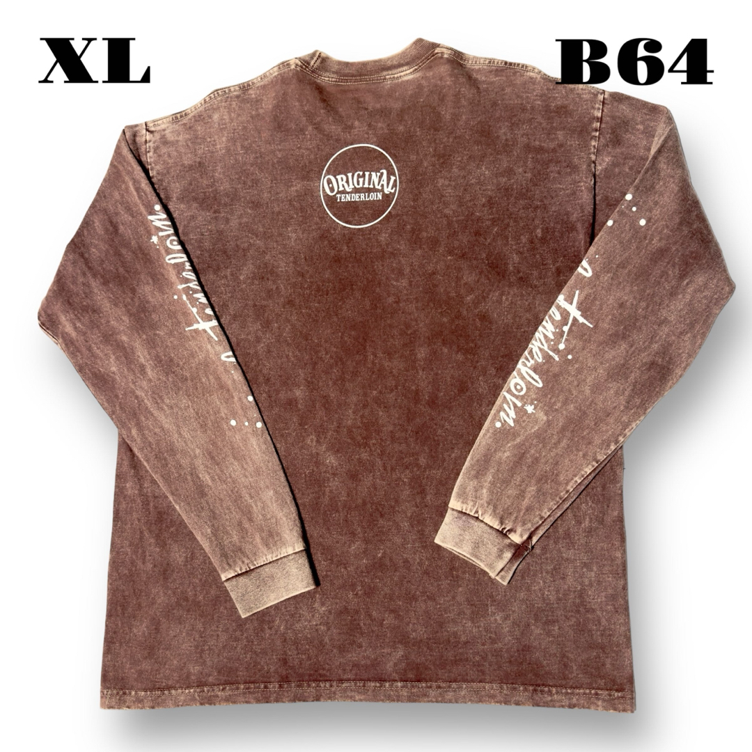 希少品! TENDERLOIN 長袖Tシャツ ロンT ACID XXX 茶 XL 希少品! TENDERLOIN 長袖Tシャツ ロンT ACID XXX 茶 XL