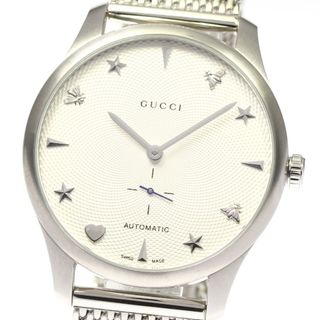 グッチ(Gucci)のグッチ GUCCI 126.3/YA126330 Gタイムレス デイト 自動巻き メンズ 良品 箱・保証書付き_803693(腕時計(アナログ))