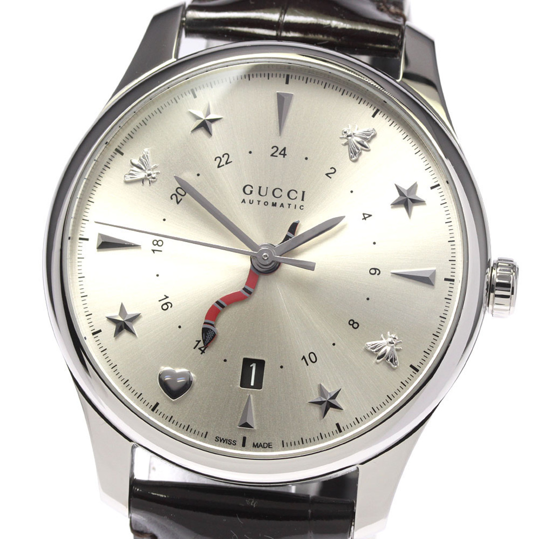 Gucci(グッチ)のグッチ GUCCI 126.3/YA126332 Gタイムレス GMT 自動巻き メンズ 良品 箱付き_801122 メンズの時計(腕時計(アナログ))の商品写真