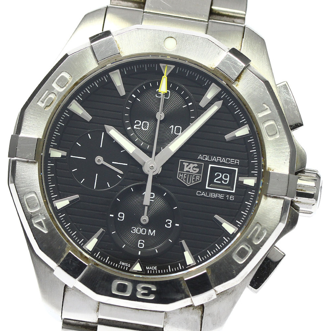 TAG Heuer(タグホイヤー)の訳あり タグホイヤー TAG HEUER CAY2110-0 アクアレーサー キャリバー16 クロノグラフ 自動巻き メンズ 箱・保証書付き_798899 メンズの時計(腕時計(アナログ))の商品写真